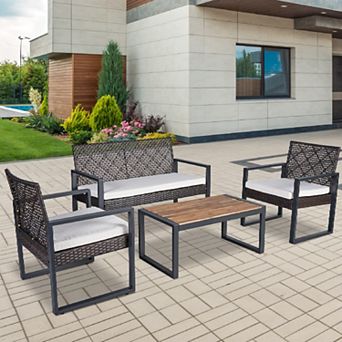 CEWOR 4-Person Outdoor Dining Set