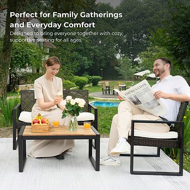CEWOR 4-Person Outdoor Dining Set