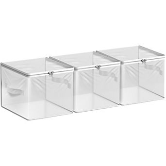 Sorbus Clear Storage Cube with Zipper & Handles for Clothes, Bedding, Closets, Bedrooms & More