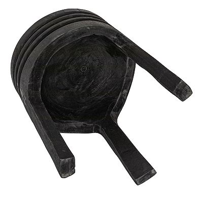 Hello Honey Paulownia Wood Carved Stool