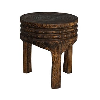 Hello Honey Paulownia Wood Carved Stool