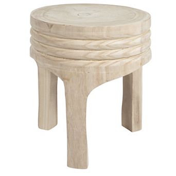 Hello Honey Paulownia Wood Carved Stool