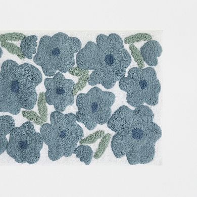 Urban Loft 100% Cotton Tufted Non-Skid Blossoms Pattern Bath Mat