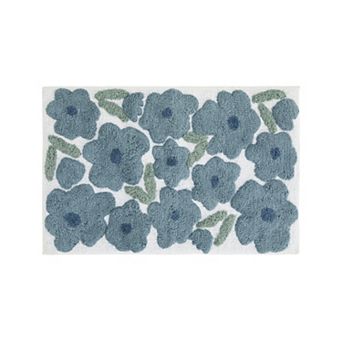 Urban Loft 100% Cotton Tufted Non-Skid Blossoms Pattern Bath Mat