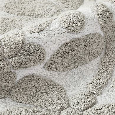 Urban Loft 100% Cotton Tufted Non-Skid Floral Pattern Bath Mat