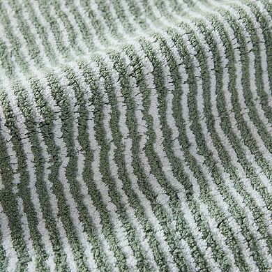 Urban Loft 100% Cotton, Non-Skid, Pinstripe Bath Mat