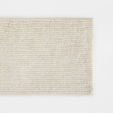 Urban Loft 100% Cotton, Non-Skid, Pinstripe Bath Mat