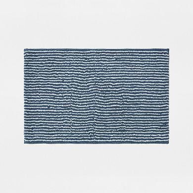 Urban Loft 100% Cotton, Non-Skid, Pinstripe Bath Mat