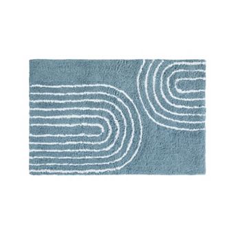 Urban Loft 100% Cotton Tufted Non-Skid Rainbow Pattern Bath Mat