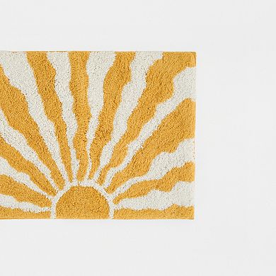 Urban Loft 100% Cotton Tufted Non-Skid Sun Pattern Bath Mat