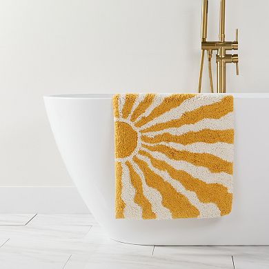 Urban Loft 100% Cotton Tufted Non-Skid Sun Pattern Bath Mat