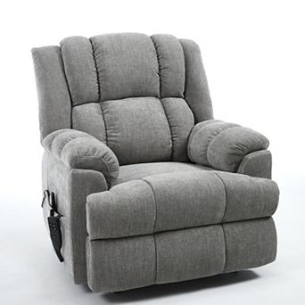 Merax Motor Heat Massage Infinite Position Up to 350 LBS Electric Power Lift Recliners with Power