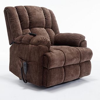 Merax Motor Heat Massage Infinite Position Up to 350 LBS Electric Power Lift Recliners with Power