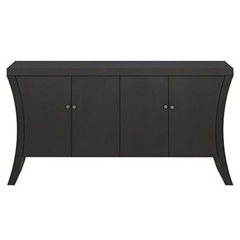 Merax Refined Industrial 4Door Wooden Credenza Curved Legs