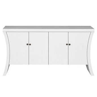 Merax Refined Industrial 4Door Wooden Credenza Curved Legs