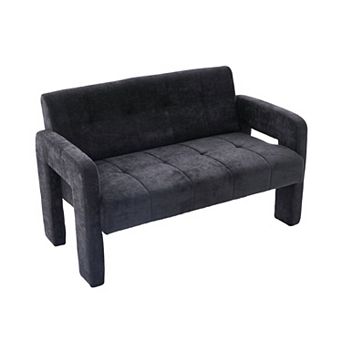 Merax Modern Double Armchair Living Room Bedroom Compact Upholstered Sofa