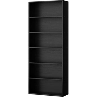 ZUQIETA 70.6" 6 tier Bookshelf - Open Display Shelves for Home & Office, Black
