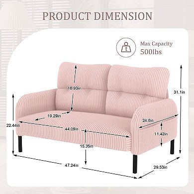 Merax Corduroy Sofa Loveseat