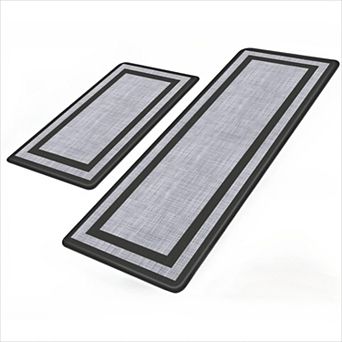 Cushioned Anti Fatigue Kitchen Mat Set Non Skid and Ergonomic