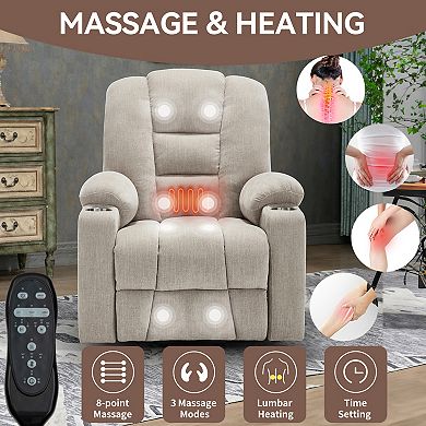Merax Power Lift Recliner Chair with Massage and Heat for Elderly