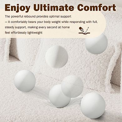 Merax Modern Floor Sofa with 2 Pillows Sleeper Sofa Bed