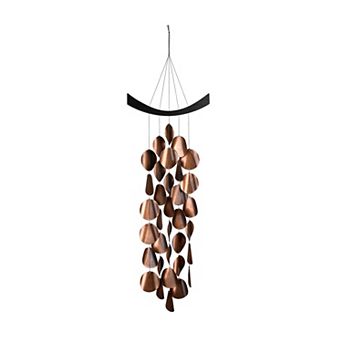 Signature Collection Moonlight Waves 34" Copper Wind Chime for Outdoor Patio Home or Garden