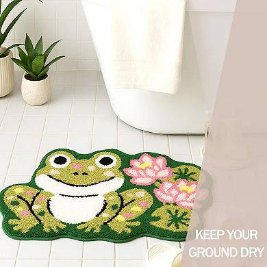 Cute Animal Bathroom Mat: Soft Plush, Non-Slip, Quick Dry, Machine Washable, 19.7"x29.5"