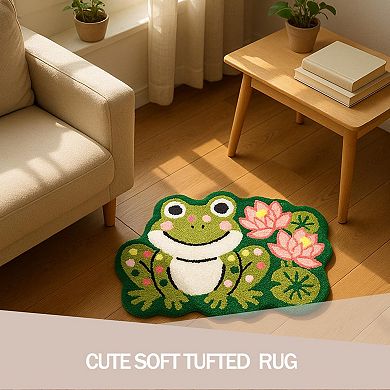 Cute Animal Bathroom Mat: Soft Plush, Non-Slip, Quick Dry, Machine Washable, 19.7"x29.5"