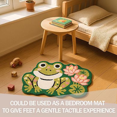 Cute Animal Bathroom Mat: Soft Plush, Non-Slip, Quick Dry, Machine Washable, 19.7"x29.5"