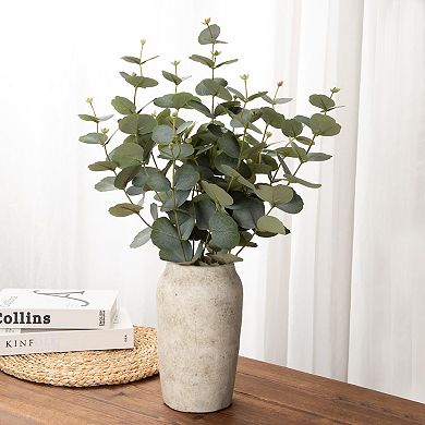 Rustic Ceramic Vase 9.06" Farmhouse Decor for Table, Shelf, & Entryway