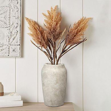 Rustic Ceramic Vase 9.06" Farmhouse Decor for Table, Shelf, & Entryway