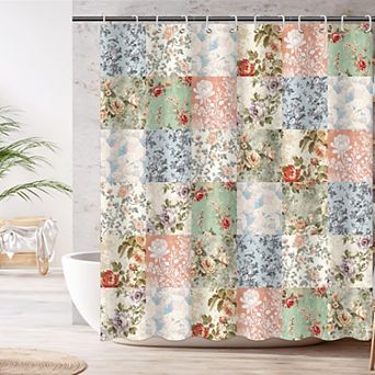 Boho Patchwork Shower Curtain: 100% Polyester, Waterproof, Easy Install, 72x72 Inches
