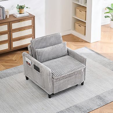 Merax Single Seat Corduroy Plush Sofa Small sofa bed