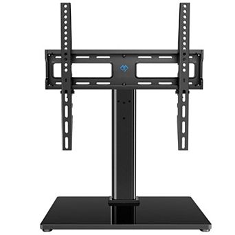 Universal Swivel TV Stand for 32-60" TVs, Adjustable Height, Tempered Glass Base, VESA 400x400mm
