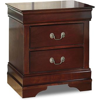 ZUQIETA Classic 2-Drawer Nightstand - 23.75" Tall with Spacious Storage in Dark Brown