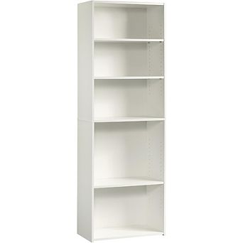 ZUQIETA Beginnings 5-Shelf Bookcase - Adjustable Shelves in Soft White for Versatile Storage
