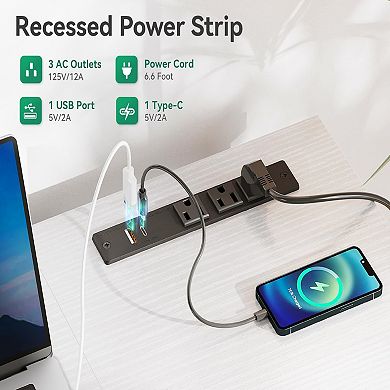 51" Reversible Home Office Desk with USB Ports, File Drawers & Storage Shelves: Modern White Writing