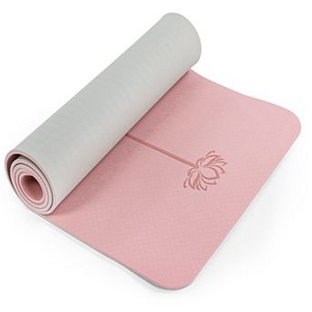 Eco-Friendly TPE Yoga Mat with Double Non-Slip Design, 6mm Thick, Free Carry Strap & Storage Bag