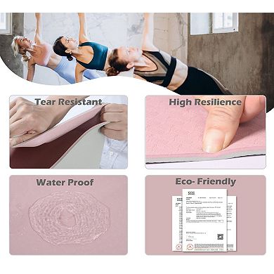 Eco-Friendly TPE Yoga Mat with Double Non-Slip Design, 6mm Thick, Free Carry Strap & Storage Bag