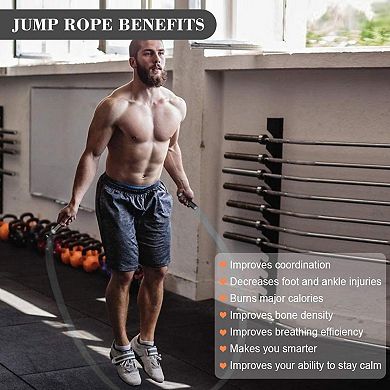 Weight Loss Jump Rope: Tangle-Free, Double Ball Bearings, 9mm Cotton & PVC, Adjustable Length