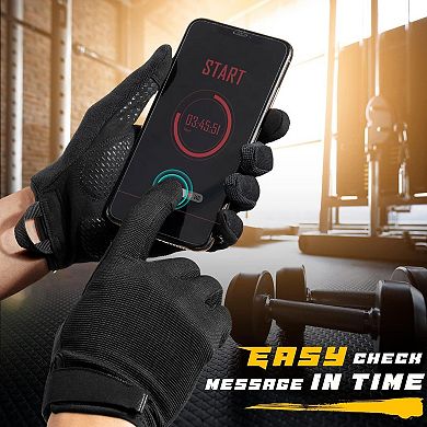 Full-Finger Workout Gloves: Breathable, Padded, Excellent Grip, Flexible, No Wrist Support