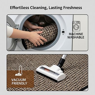 Non Skid Kitchen Rugs Set Washable Absorbent for Sink and Floor