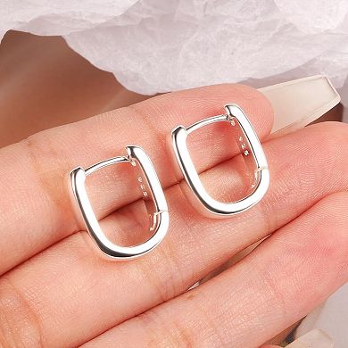 ZUQIETA 925 Sterling Silver Huggie Hoops - Small, Chunky & Hypoallergenic