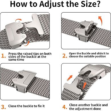 Milanese Loop Bands for Apple Watch Ultra/Series 11-4 - adjustable stainless mesh, parachute buckle
