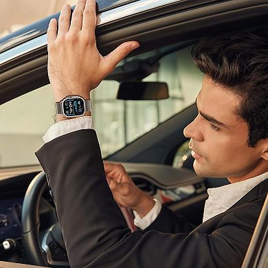 Milanese Loop Bands for Apple Watch Ultra/Series 11-4 - adjustable stainless mesh, parachute buckle