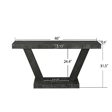 Merax 60-Inch Vintage Distressed Wood Console Table