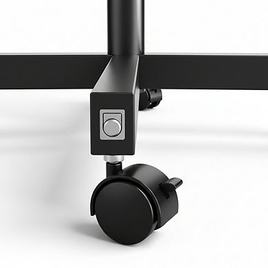 ZUQIETA Mobile Entertainment Cart - Rolling TV Stand with Shelf for 23-60” Flat/Curved TVs