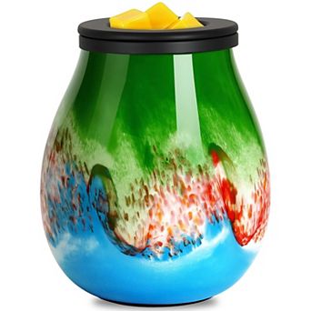 Glass Wax Warmer with Night Light: Elegant Design for Home, Office, Bedroom, Living Room