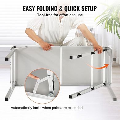 Great Ambitions Portable Folding Bar Table with Carrying Case & Shelf, 38" x 15" x 34"