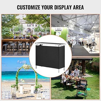 Great Ambitions Portable Folding Bar Table with Carrying Case & Shelf, 38" x 15" x 34"